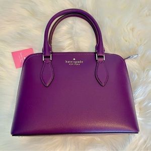 Kate spade purple satchel with strap NWT